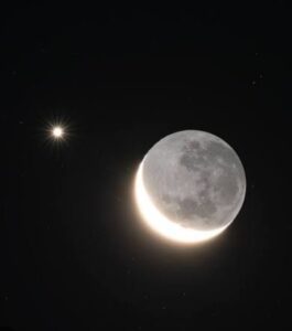 Una noche para mirar al cielo la Luna y Venus regalaron una postal única sobre San Antonio